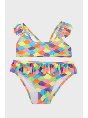 Slipstop Honey Fırfırlı 50+ Upf Korumalı Hızlı Kuruyan Sırt Detaylı Bikini Kız Çocuk Bikini SM22110233