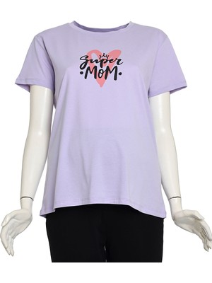 Baby Mom London Temalı Tişört Hamile Kısa Kol Tshirt Anne Giyim