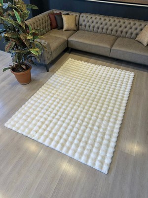 Hoom Rugs Bubble Tavşan Post Beyaz