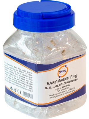 Oring MPC6U3EZ Cat6 U/utp Snap In Modular Plug 3u" - 100 Adet