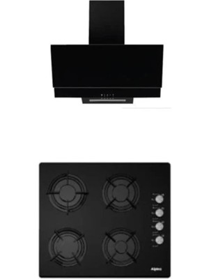 Alpina 2 Li Siyah Ankastre Set (Ocak,davlumbaz)