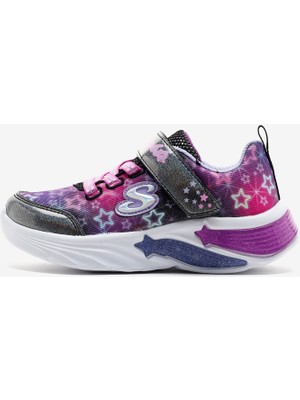 Skechers Star Sparks Küçük Kız Çocuk Siyah Işıklı Spor Ayakkabı 302324N Bkmt