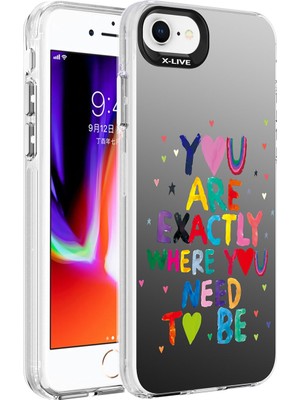 Cepustik Telefon Aksesuarları Apple iPhone Se 2022 Kılıf Desenli Zore Silver Sert Kılıf