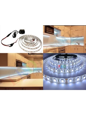 Led Home Mutfak Dolabı İçin Şerit LED + 12V Adaptör Tak Çalıştır Aç Kapa Anahtarlı