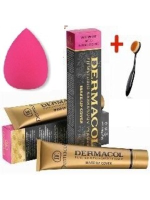 Mardinal Kapatıcı Porselen Fondöten Dövme Iz Leke Kapatıcı Su Bazlı Fırça Sünger Set 211