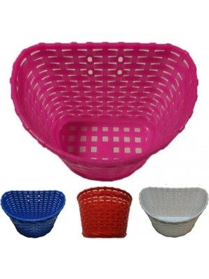 Motobisikletim Bmx Uyumlu Bisiklet Plastik Baskı Ön Sepet 12-16-20 [kırmızı]