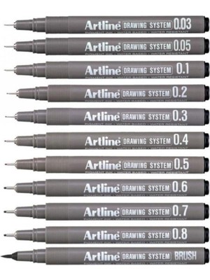 Artline Drawing System Teknik Çizim Kalemi 11'Li Set 769280513620