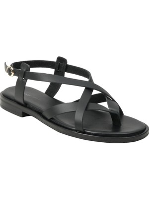 Kadın Sandalet 86P2 Frau London  Leather Nero