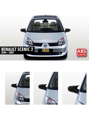 Renault Scenic 2 Batman Yarasa Ayna Kapağı Piano Black / 2004-2009