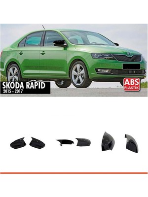 Skoda Rapid Batman Yarasa Ayna Kapağı Piano Black / 2015-2017 (Sinyalli)