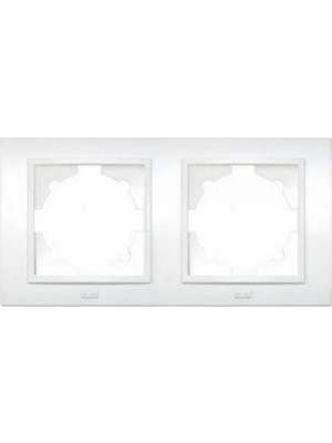 Elbi Zena Ikili Çerçeve (Beyaz) 12'li