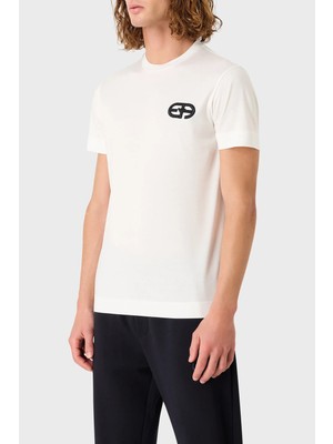 Emporio Armani Pamuk Karışımlı Regular Fit Bisiklet Yaka T Shirt Erkek T Shirt 8N1TF5 1juvz 0101