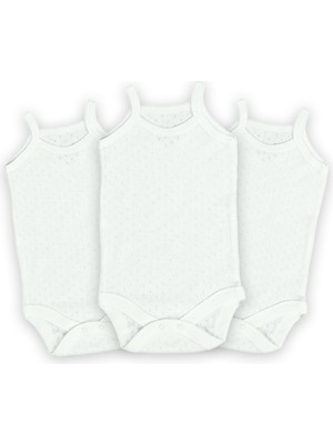 Novibaby 3'lü Jakarlı 100% Pamuk Bebek Body Zıbın Çıtçıtlı Yumuşak Hava Alan Kumaş