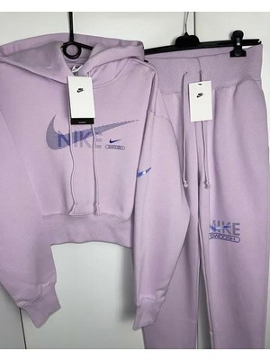 Nike Sportswear Swoosh Fleece Kadın Kapüşonlu Sweatshirt  DR5613-530  Sadece Üst