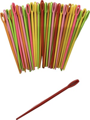 Ala Depo 50'li Plastik Yün Iğnesi 9 cm Renkli ve Kullanışlı Örgü Araçları