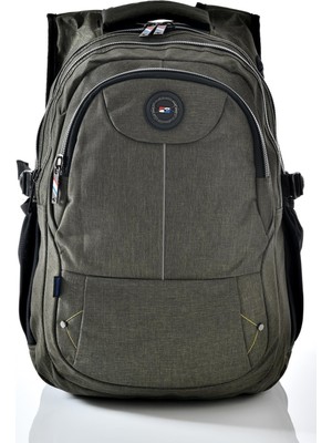 Relaxion Okul Sırt Çantası Haki Renk Su Geçirmez Destekli Yapı 40cm x 15cm x 26cm