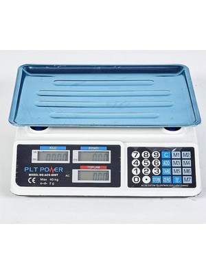 Plt Power Digital Terazi ACS-809T Elektrikli Kullanım ve Hafızalama Özelliği ile 120 Saat Kapasite