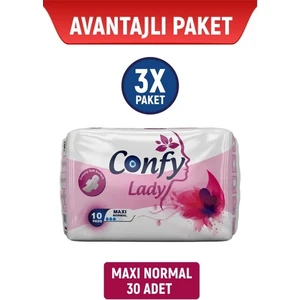 Lady Hijyenik Ped Maxi Normal 10 Adet x 3 Paket