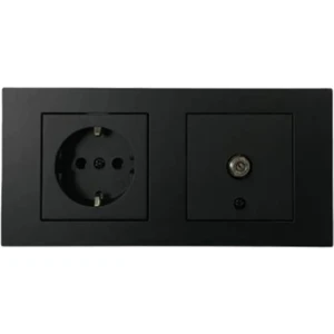 Grano Siyah Topraklı Priz + Uydu