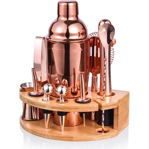 12 Parça 750ML Kokteyl Çalkalayıcı Seti - Pembe (Yurt Dışından)