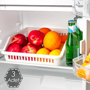 Çok Amaçlı Buzdolabı İçi Düzenleyici Sebze Meyve Organizer Sepet 3'lü