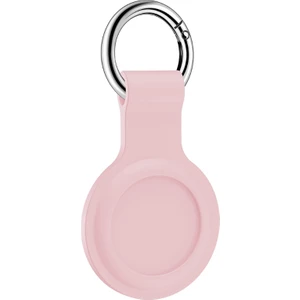 Airtag ile Uyumlu 360° Koruma Pürüzsüz Silikon Anahtarlıklı Koruyucu Silikon Kılıf Pembe