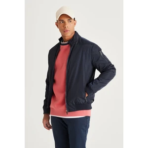 AC&Co / Altınyıldız Classics Erkek Lacivert Standart Fit Normal Kesim Dik Yaka Mont