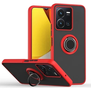 Vivo Y35 Kılıf Montreal Yüzüklü Standlı Arkası Buğulu + Ekran Koruyucu