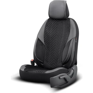 Advanced Design Özel Tasarım Premium Süet-Deri Ekstra Destekli Universal Oto Koltuk Kılıfı Tam Set