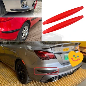 ŞüsCarOto Aksesuar 5d Esnek Tampon Koruma Bandı Tampon Koruyucu Şerit Yumuşak Bant 2 Li Paket Kırmızı Karbon