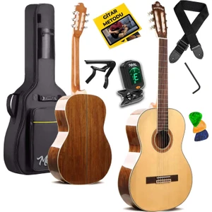 Maxword X45 Profesyonel Masif Ağaç Klasik Gitar Seti 4/4 Yetişkin Seri üst Segment