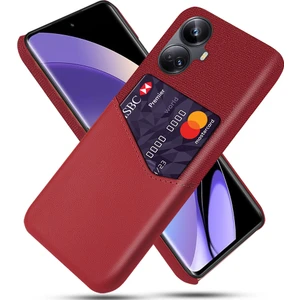 Realme 10 Pro Plus 5g Kart Tutucu Pu Deri Kaplamalı Pc Geri Kılıf Telefon Kapağı (Yurt Dışından)