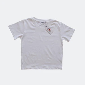 Canary and Tiger Kadın Beyaz Basic %100 Pamuk Bisiklet Yaka Regular Fit Kısa Kollu T-Shirt