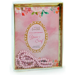 İhvan Online Şeffaf Kutulu Yasin Tesbih Seti Çanta Boy 80 Sayfa Mevlüt Hediyesi Pembe