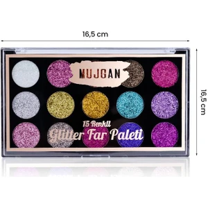 Glitter 15'li Simli Far Paleti No:1