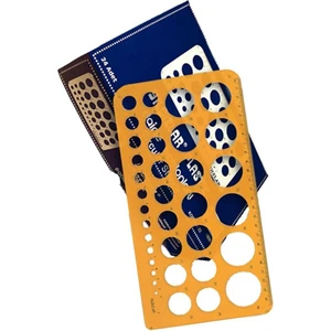 Daire Şablonu Büyük 1-36 mm 1 Adet Yıldızlar Daire Şablonu 1-36 mm Büyük 1 Adet