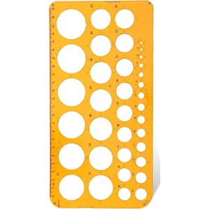 Daire Şablonu Büyük Cetvelli 1-36 mm 1 Adet Arlantis  24 cm Cetvelli Teknik Çizim Daire Cetveli