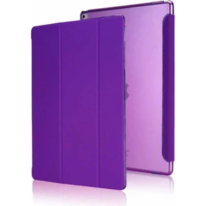 Case 4U Apple iPad Pro 12.9 2015 Tablet Kılıf Smart Cover Katlanabilir Standlı Tablet Akıllı Kapak Mor