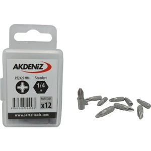 AKD/225 1/4 Yıldız PZ2X25 mm 24 Adet Bits Uç