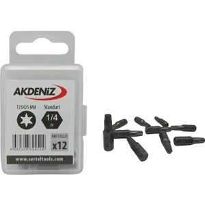 AKD/T25225 1/4 Torx T25X25 mm 24 Adet Bits Uç