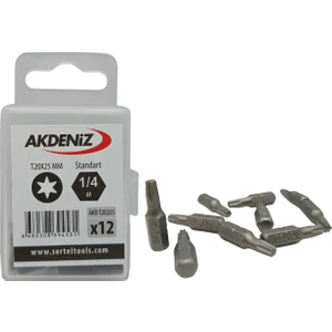 AKD/T20225 1/4 Torx T20X25 mm 24 Adet Bits Uç