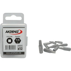 AKD/K225 1/4 Kare NO.2X25 mm 24 Adet Bits Uç