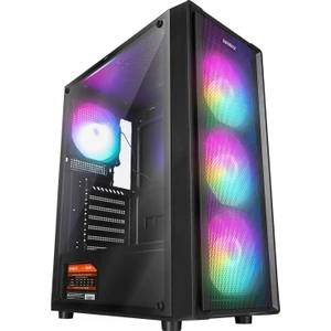 Mıdıon Mesh Peak 350W 4*120MM Rainbow Fanlı Temperli Camlı Mid-T Gaming Oyuncu Kasası
