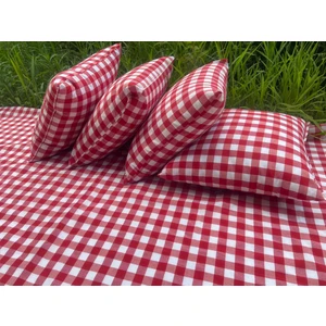 Zeren Home Yer Masa Piknik Örtüsü Sofra Bezi 165 x 165 , 4 Minder Takım 40 x 40CM