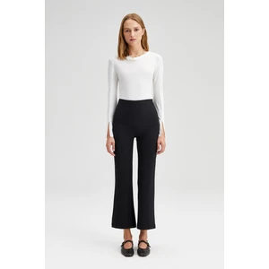 Touche Prive Touche Beli Lastikli Krep Pantolon