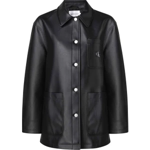 Calvin Klein Jeans Normal Gömlek Yaka Düz Siyah Kadın Gömlek J20J221592