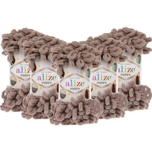 Puffy El Örgü Ipliği 5'li Paket - 530 Koyu Bej - 100 Gr. 9 Mt. Parmak Örgü Ipi 769476122580