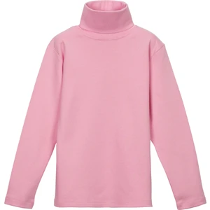 Pembe Basic Kışlık Tam Balıkçı Yaka Uzun Kollu Kız Çocuk Tişört