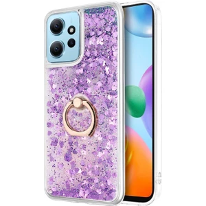 Xiaomi Redmi Note 12 4g Kılıf Glitter Liquid Holder Mor
