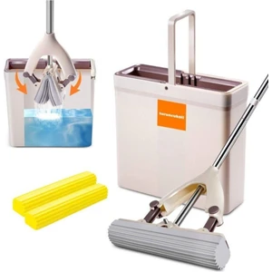 Oliva Nero Pva Sünger Paspas Seti - 2 Yedek Süngerli - Kelebek Mop Tablet Mop